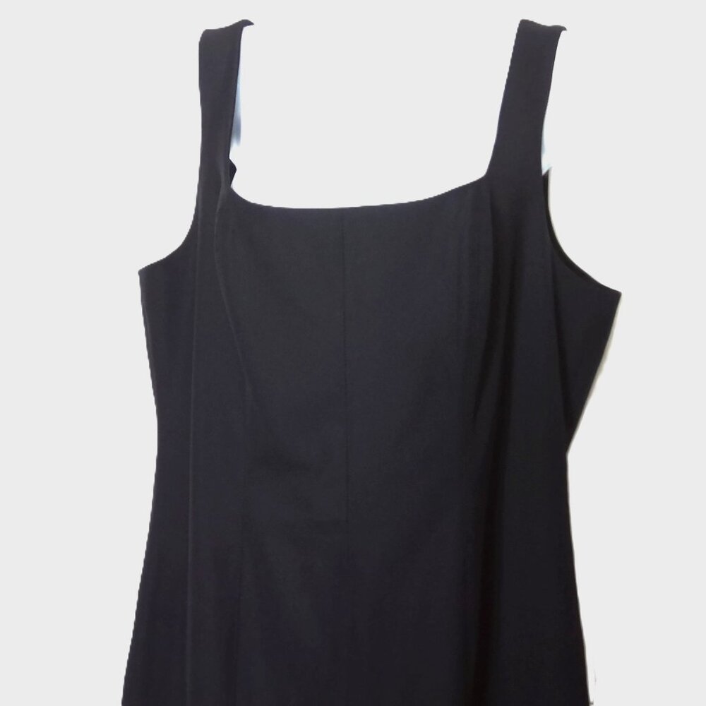 NWT Christian Lacroix Black Dress Sleeveless Midi Evening Stretch Scoop Neck L - Picture 3 of 11